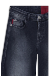 Calça First Black Wide Lav.Escuro