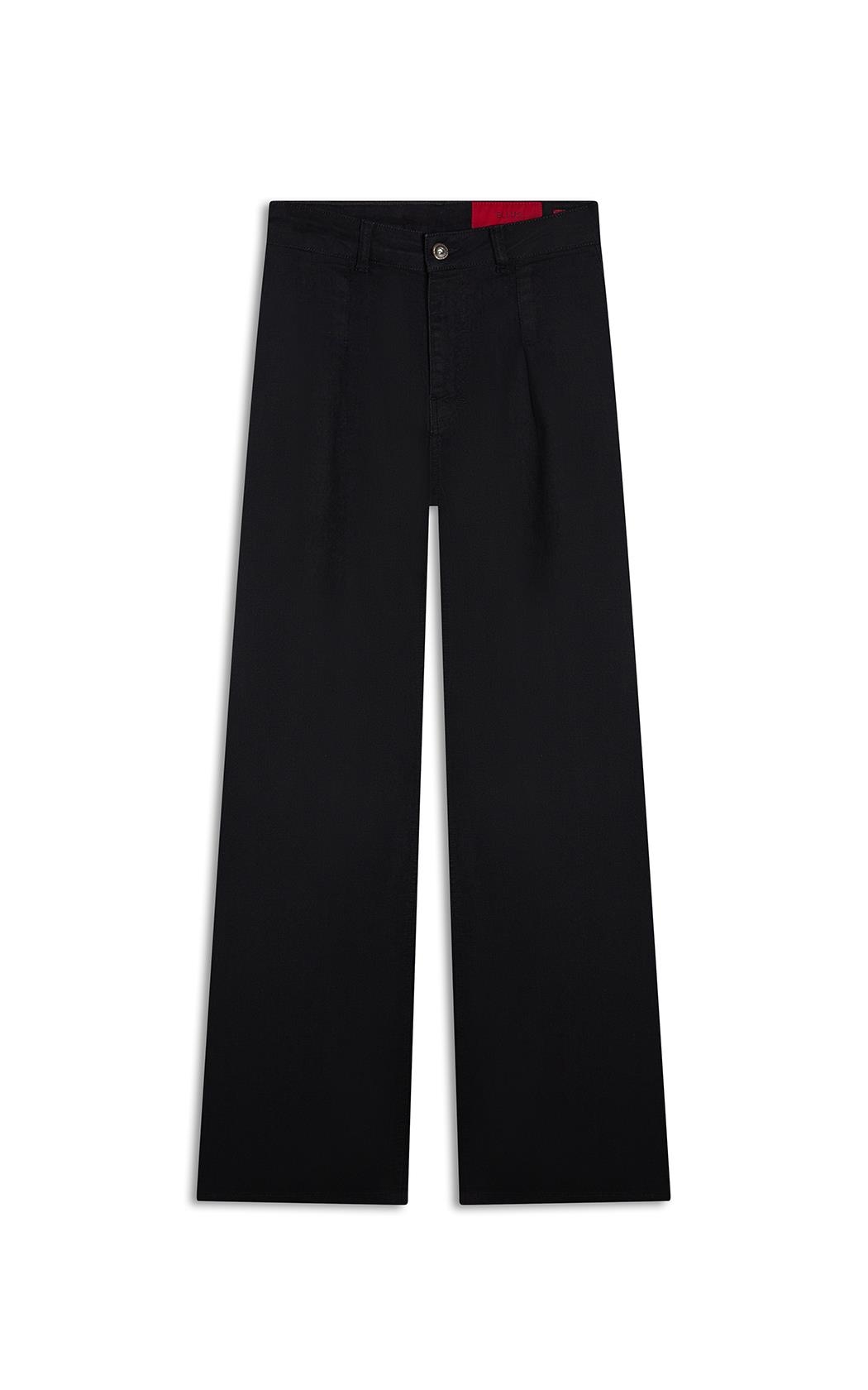  WIDE LEG PANTS ブラック XS Calça First Black Wide Leg Lav 35 Amaciado