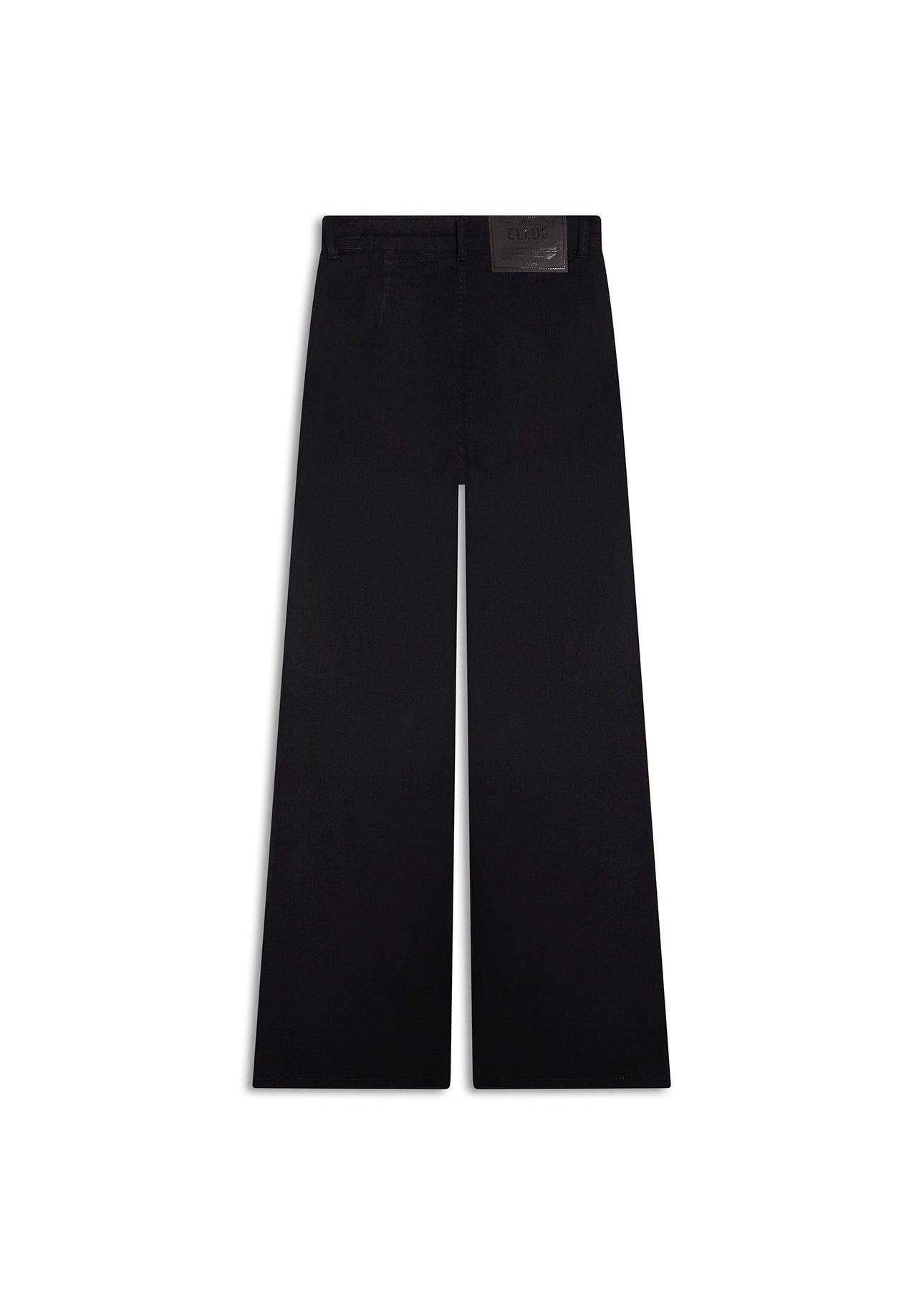 Calça First Black Wide Leg Lav 35 Amaciado