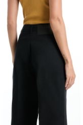 Calça First Black Wide Leg Lav 35 Amaciado