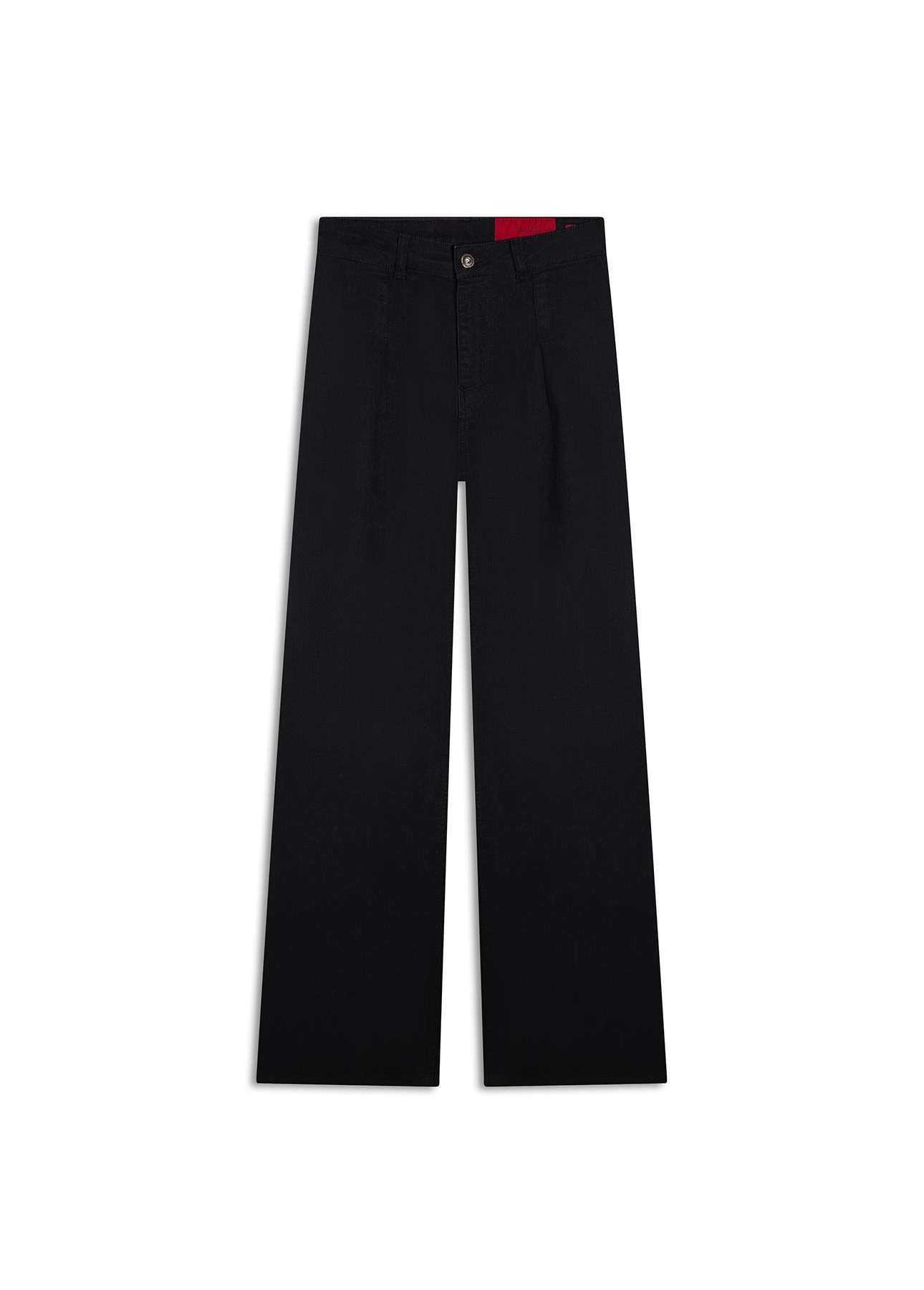 Calça First Black Wide Leg Lav 35 Amaciado