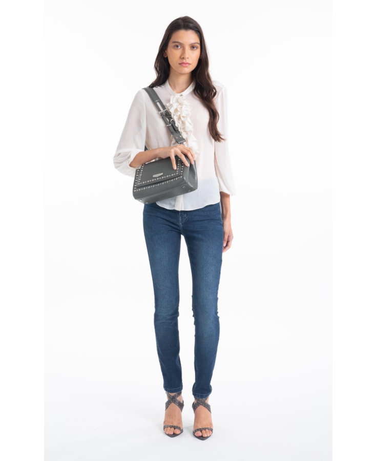 Calça First Blue Gisele Skinny Lav.Escuro