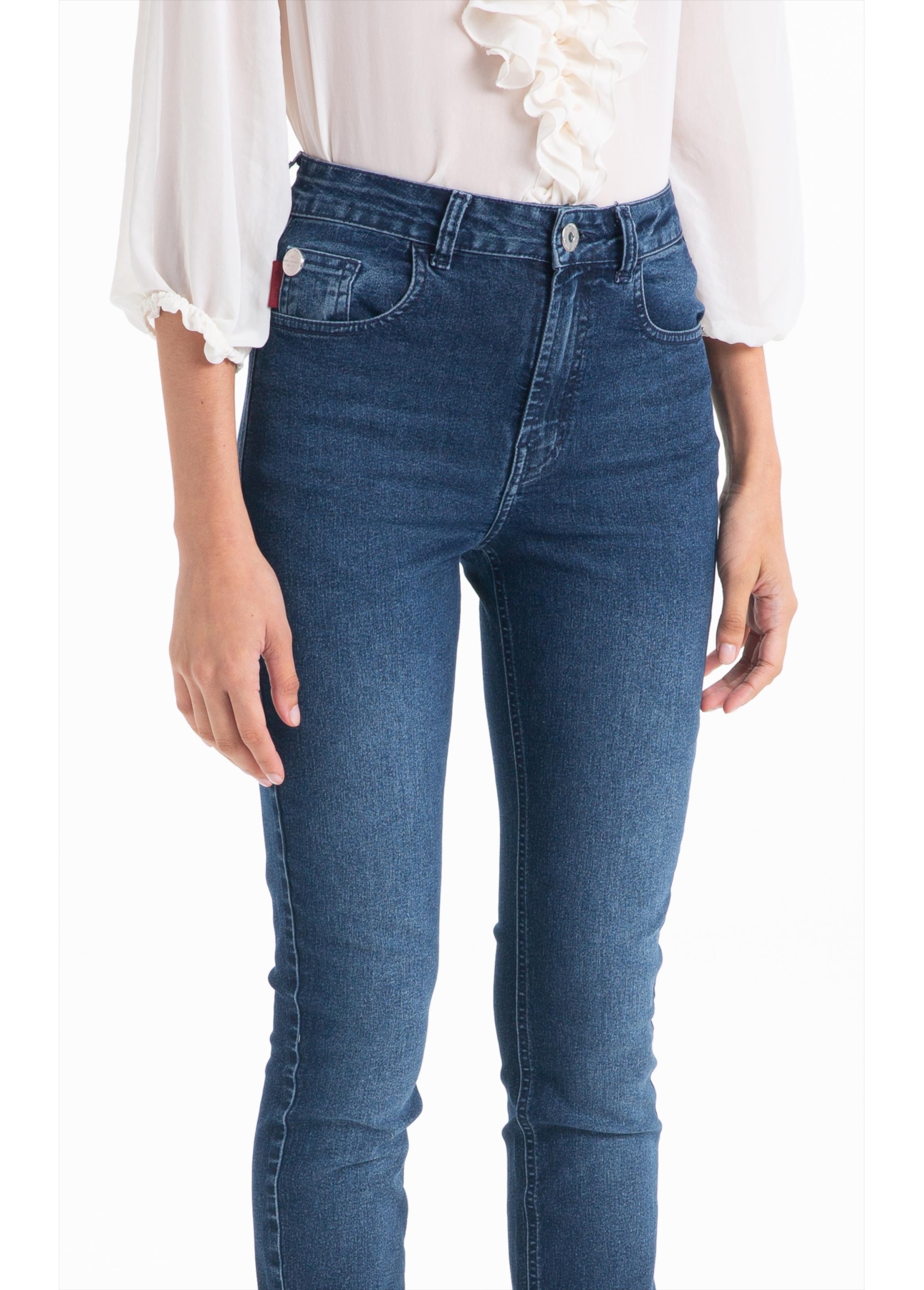 Calça First Blue Gisele Skinny Lav.Escuro