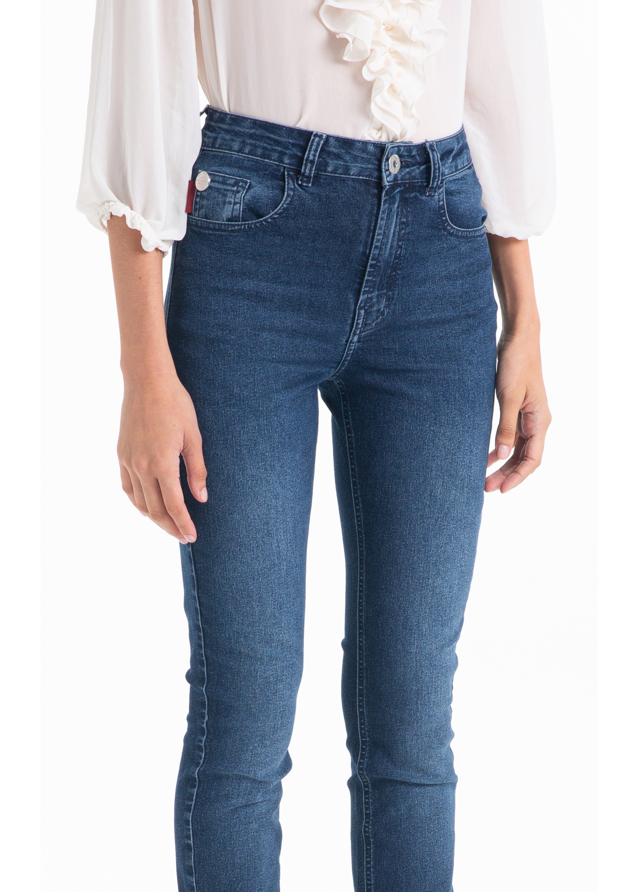 Calça First Blue Gisele Skinny Lav.Escuro