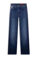 Calça First Blue (Reta) 5 Pockets Lav.Escuro C/ Used 1991-Lav.Escuro C/ Us