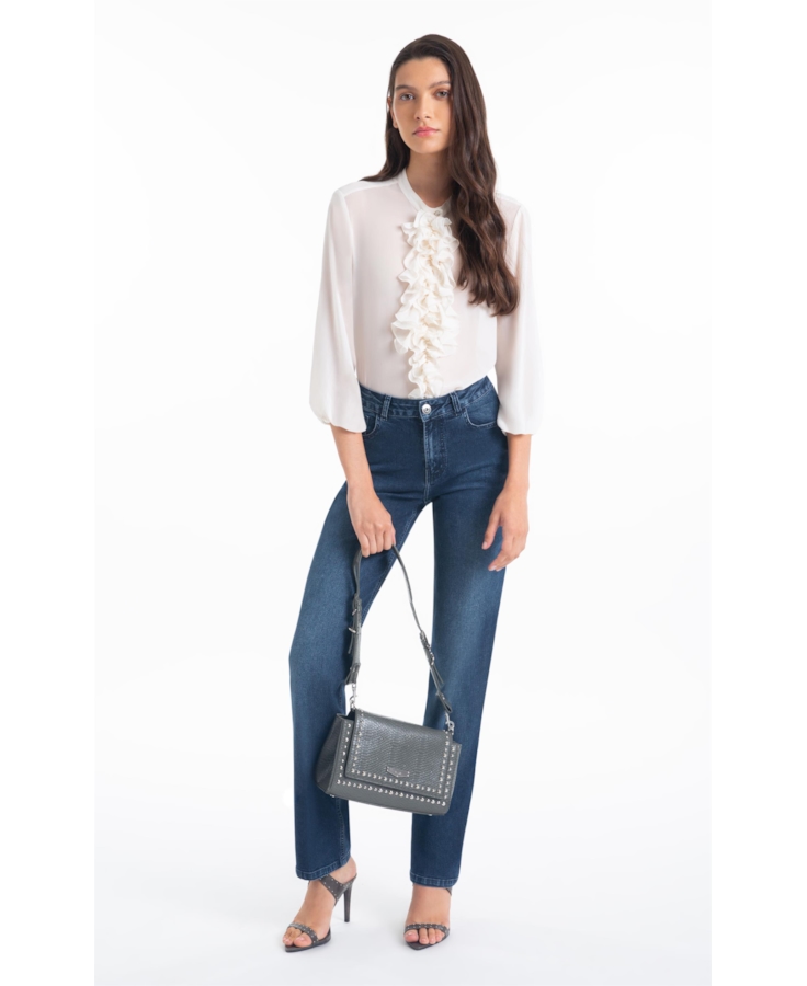 Calça First Blue (Reta) 5 Pockets Lav.Escuro C/ Used 1991-Lav.Escuro C/ Us