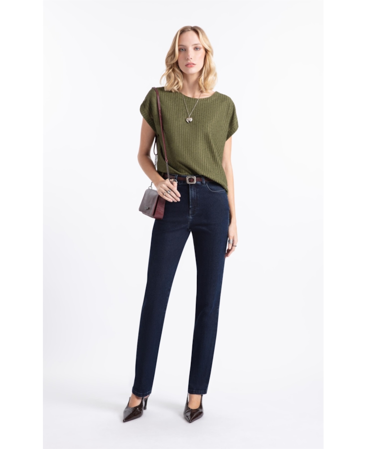 Calça First Blue Skinny Lav. Escuro