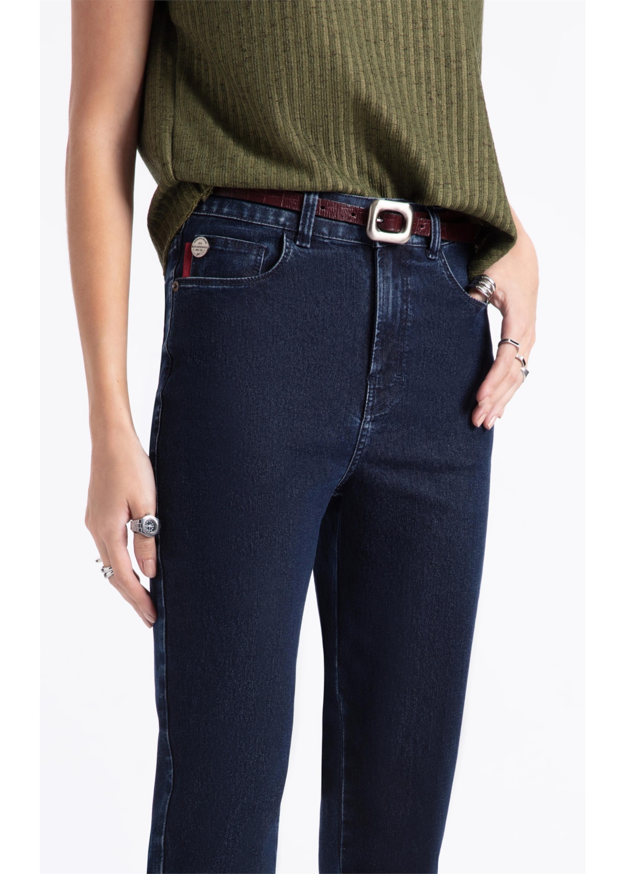 Calça First Blue Skinny Lav. Escuro