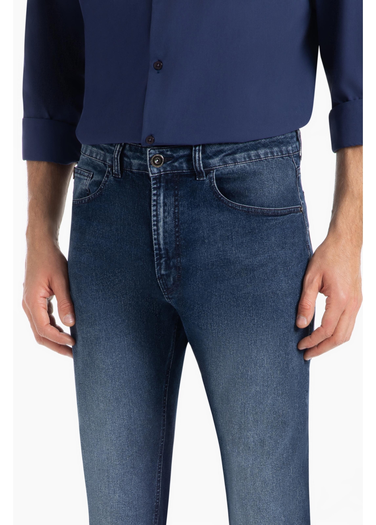 Calça First Blue Slim Lav.Escuro
