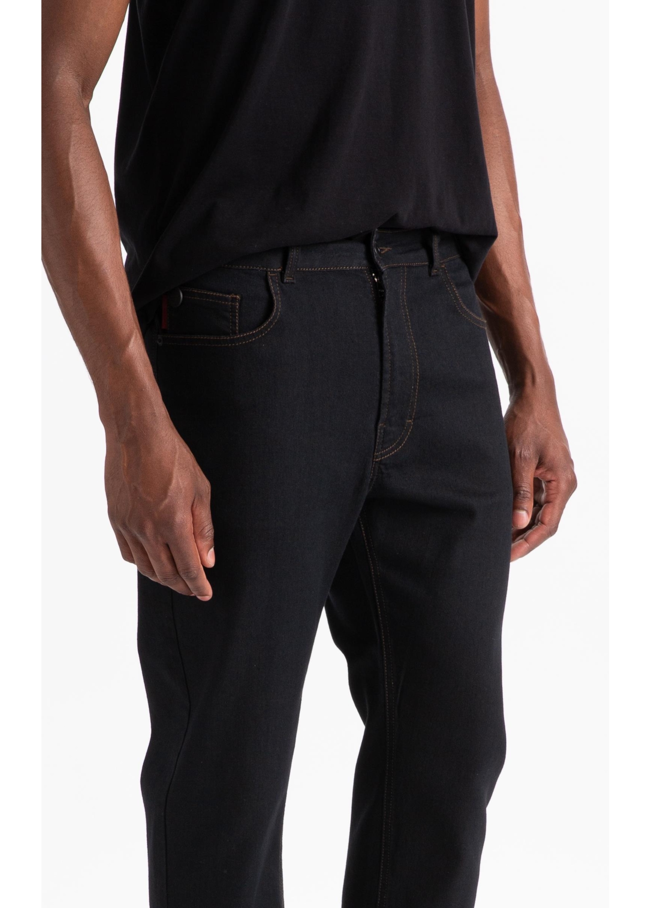 Calça Firt Black Slim Amaciado