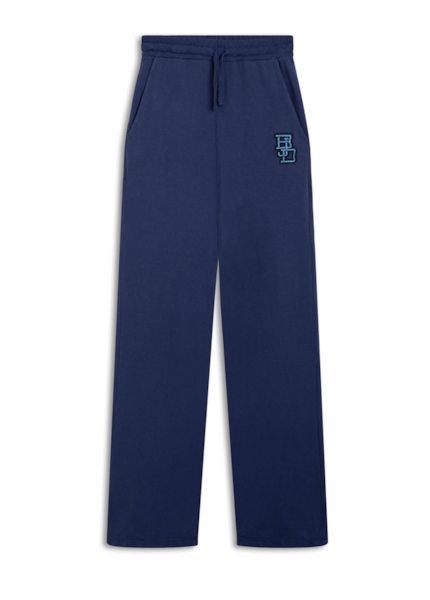 Calça Fleece Ejd Embroidery Wide Leg Purple Blue