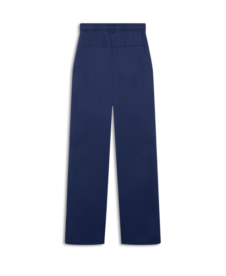 Calça Fleece Ejd Embroidery Wide Leg Purple Blue