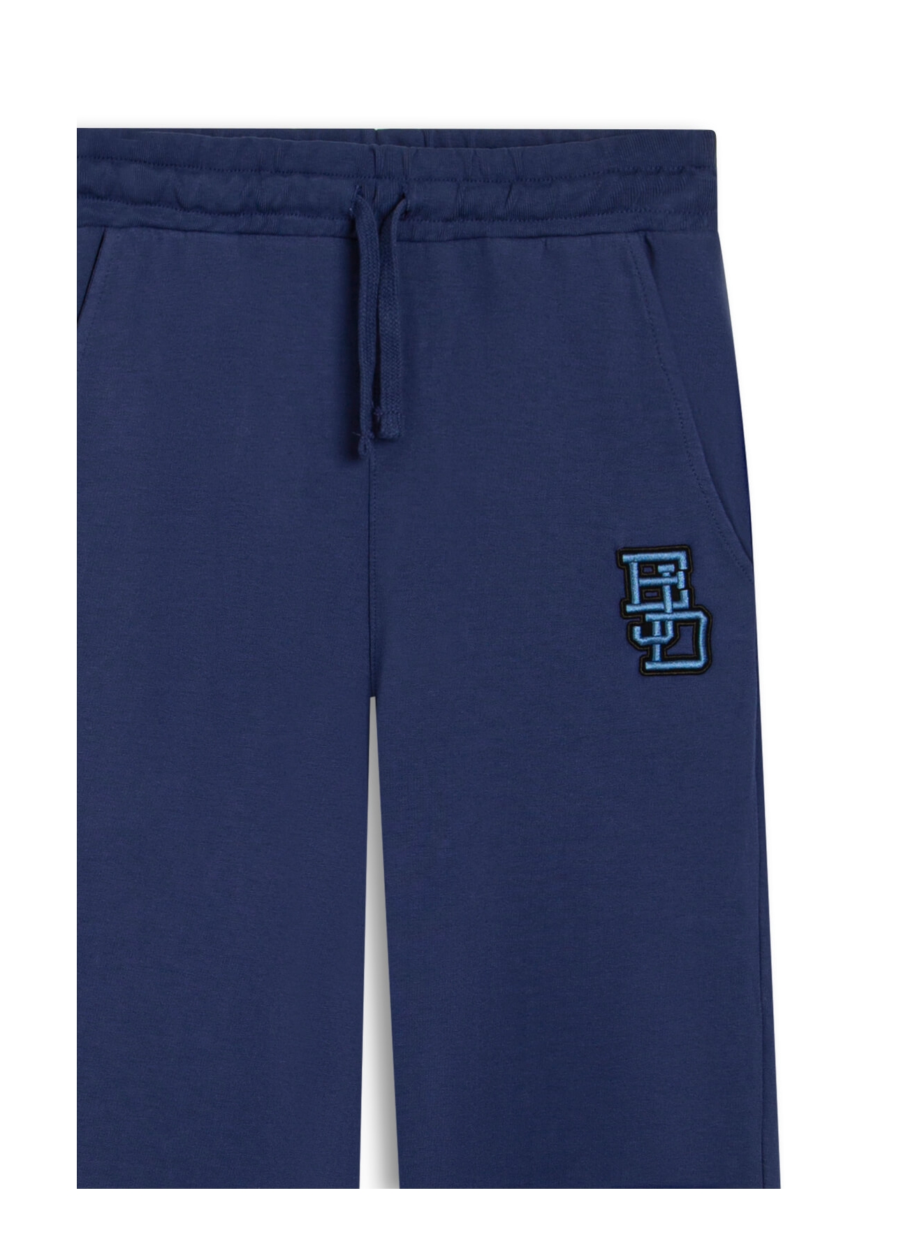 Calça Fleece Ejd Embroidery Wide Leg Purple Blue