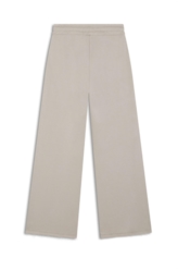 Calça Fleece Wide Leg Glitter Caqui