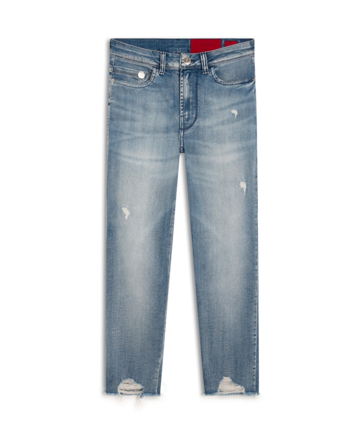 Calça Heaven Blue Elastic 1784-Lav.Claro C/ Puidos