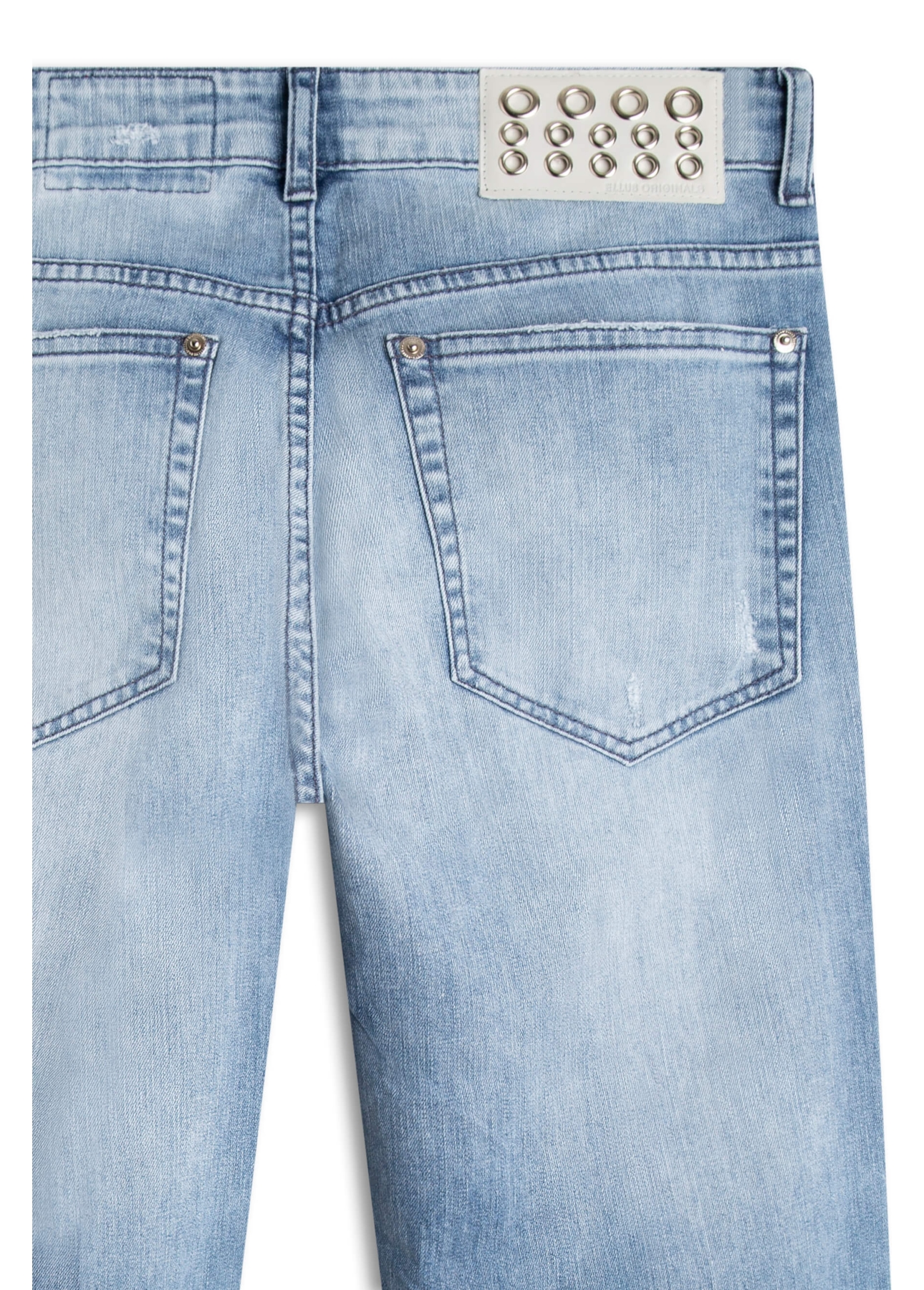 Calça Heaven Blue Elastic Low Rise 1844 Lav. Claro C/ Puídos