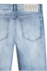 Calça Heaven Blue Elastic Low Rise 1844 Lav. Claro C/ Puídos