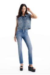 Calça Heaven Blue Elastic Slim 2072-Lav.Claro C/ Grampos