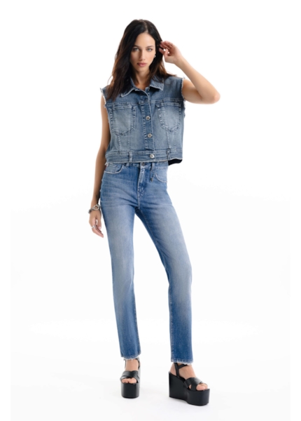 Calça Heaven Blue Elastic Slim 2072-Lav.Claro C/ Grampos