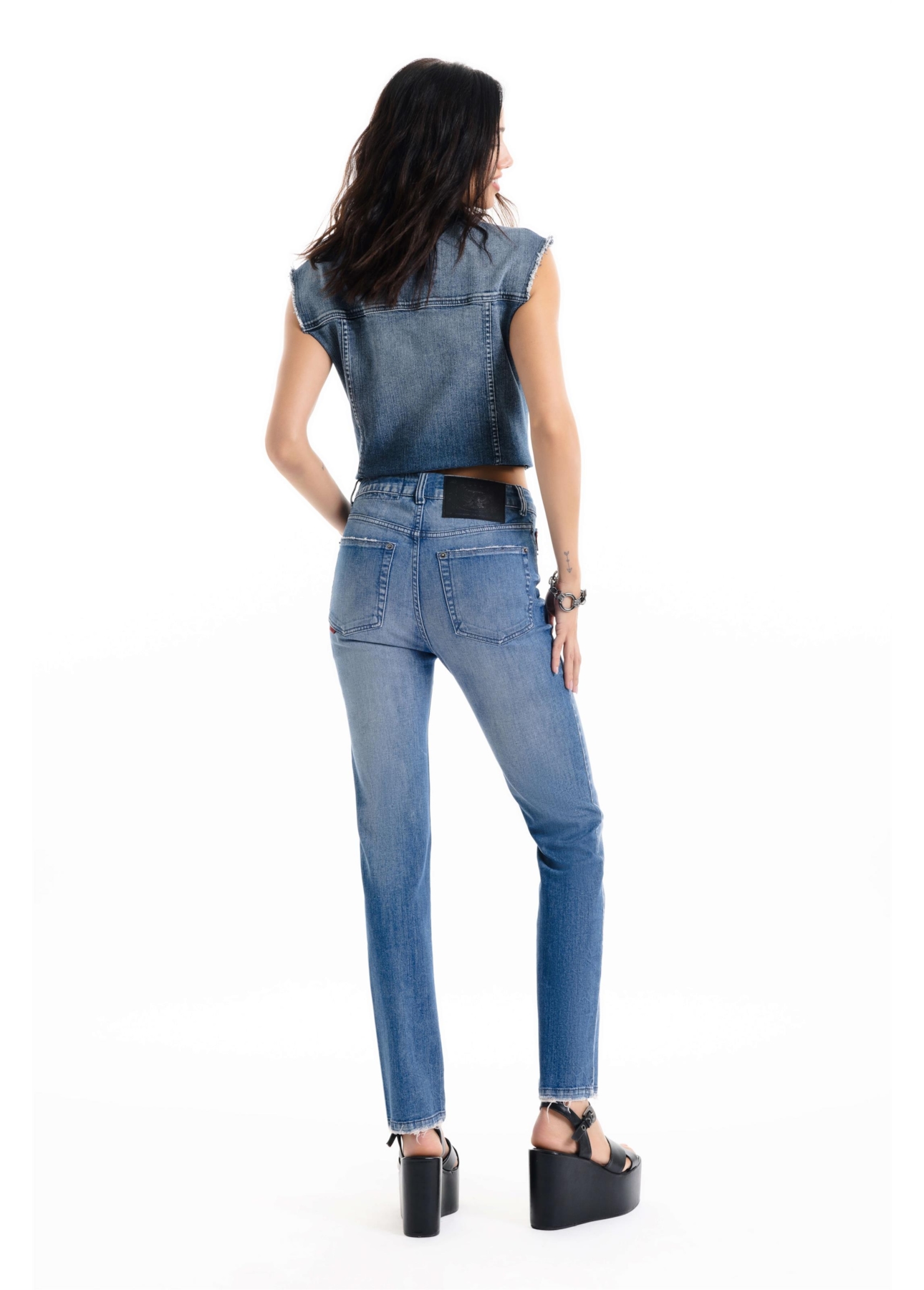 Calça Heaven Blue Elastic Slim 2072-Lav.Claro C/ Grampos