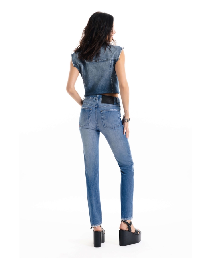 Calça Heaven Blue Elastic Slim 2072-Lav.Claro C/ Grampos