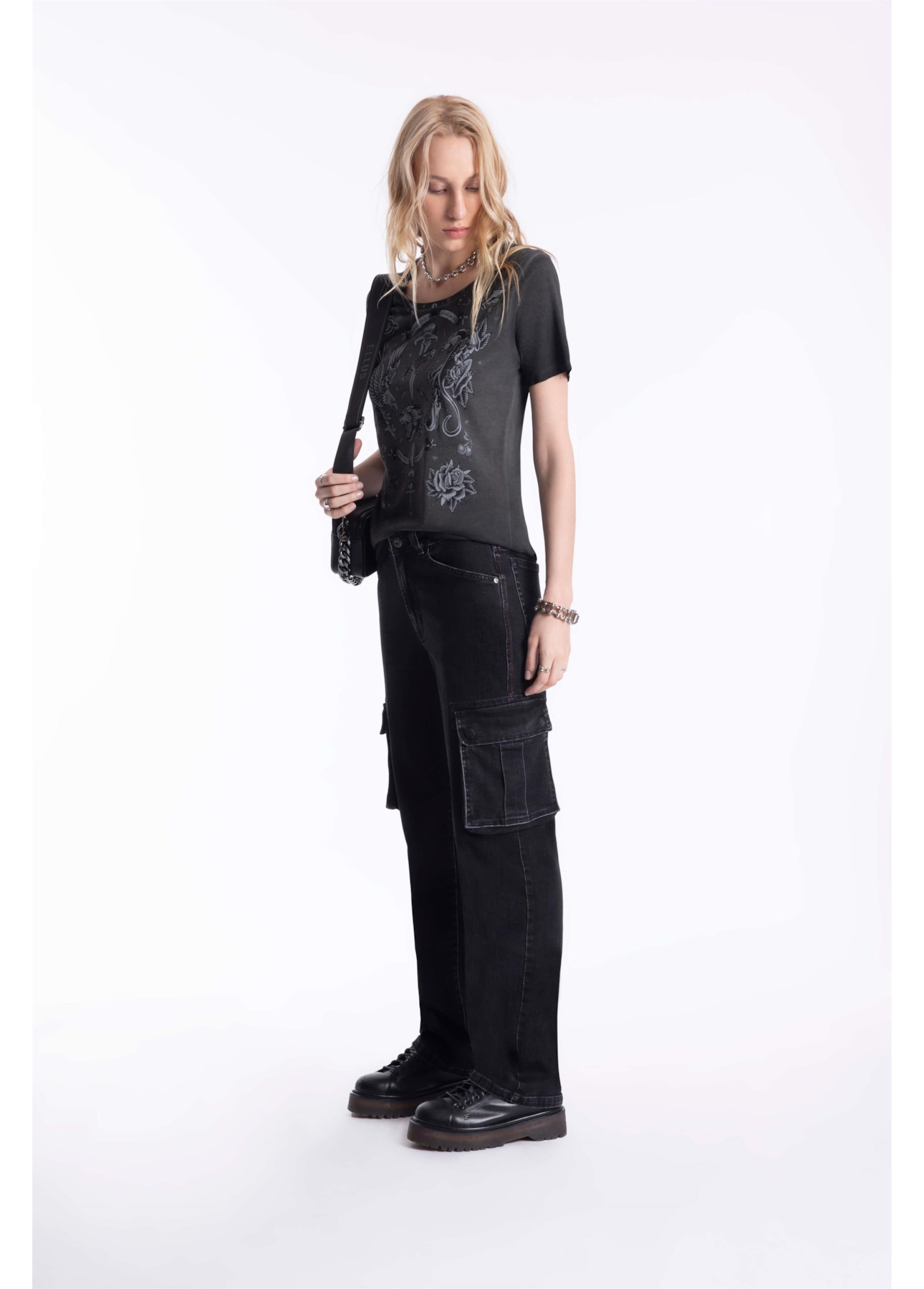 Calça Heavy Black Cargo 2001-Lav.Black C/ Luva