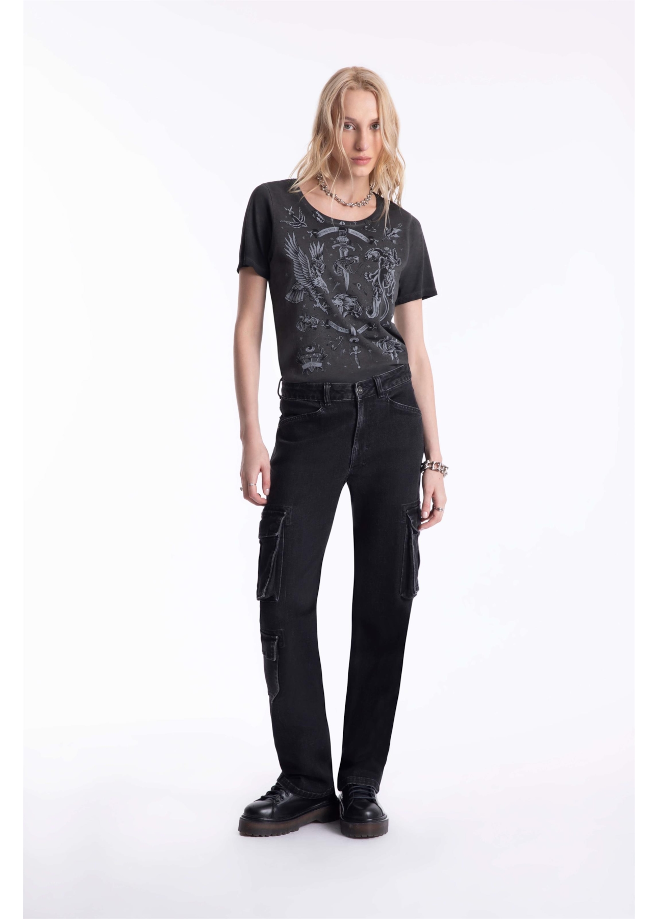 Calça Heavy Black Cargo 2001-Lav.Black C/ Luva