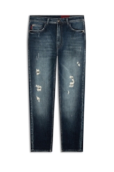 Calça High Comfort Blue Slim Easa 2008-Lav.Medio C/Puidos