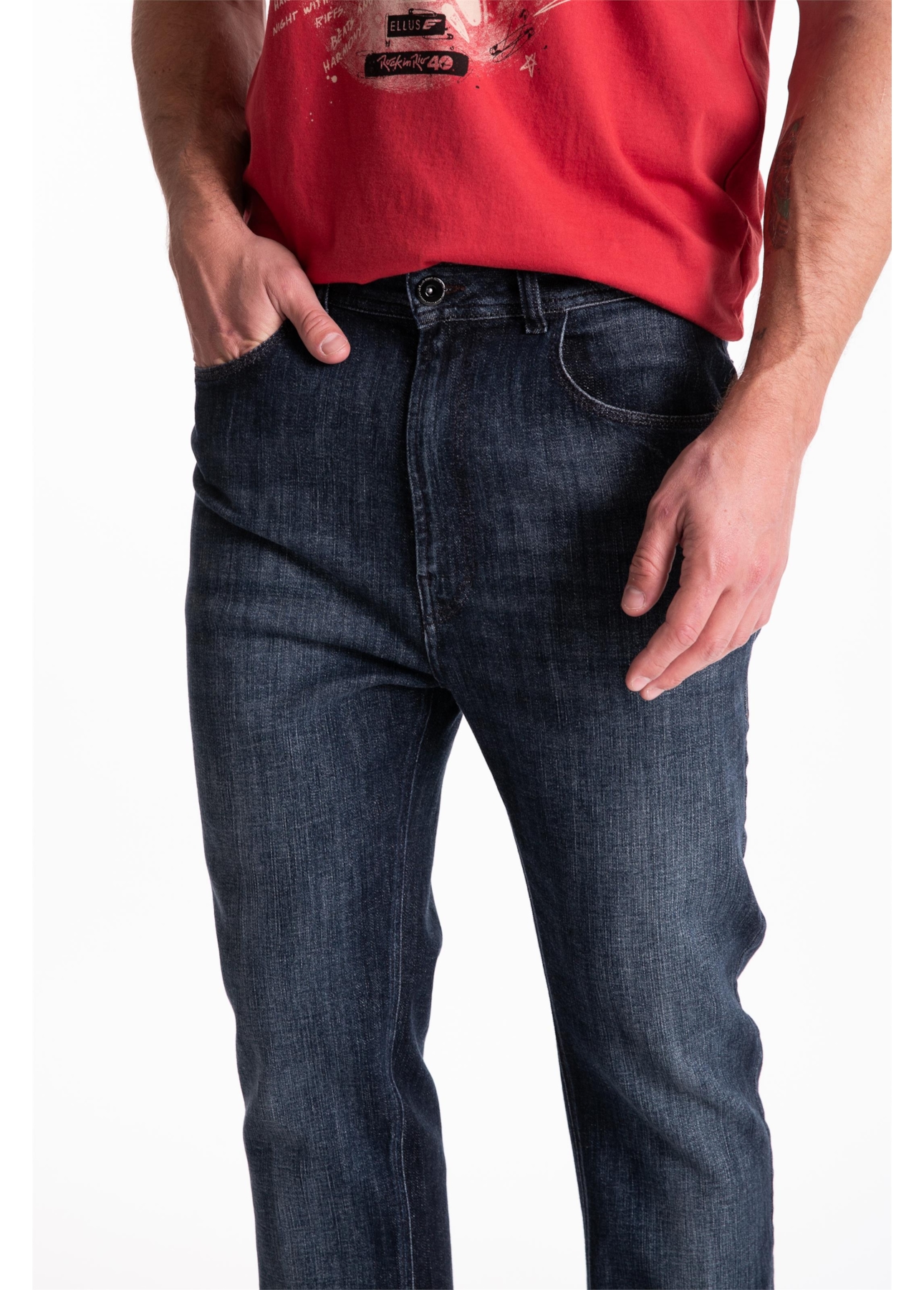 Calça High Comfort Dark Flame 1981 Lav. Escuro C/ Used