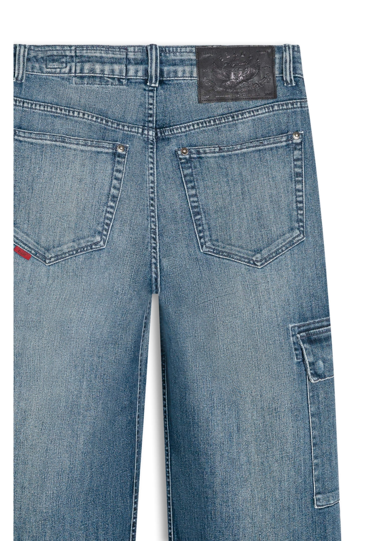 Calça High Comfort Dark Indigo Cargo 2017-Lav.Medio C/ Luva