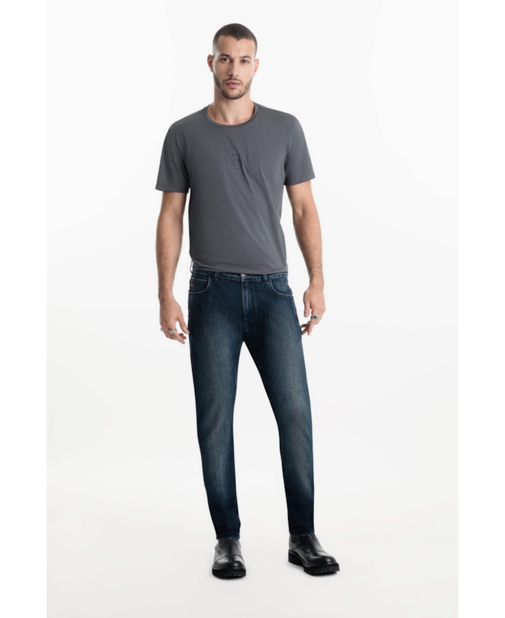 Calça High Comfort Dark Indigo Lav. Escuro