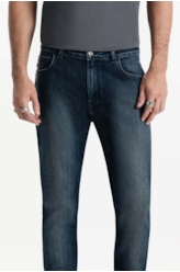 Calça High Comfort Dark Indigo Lav. Escuro