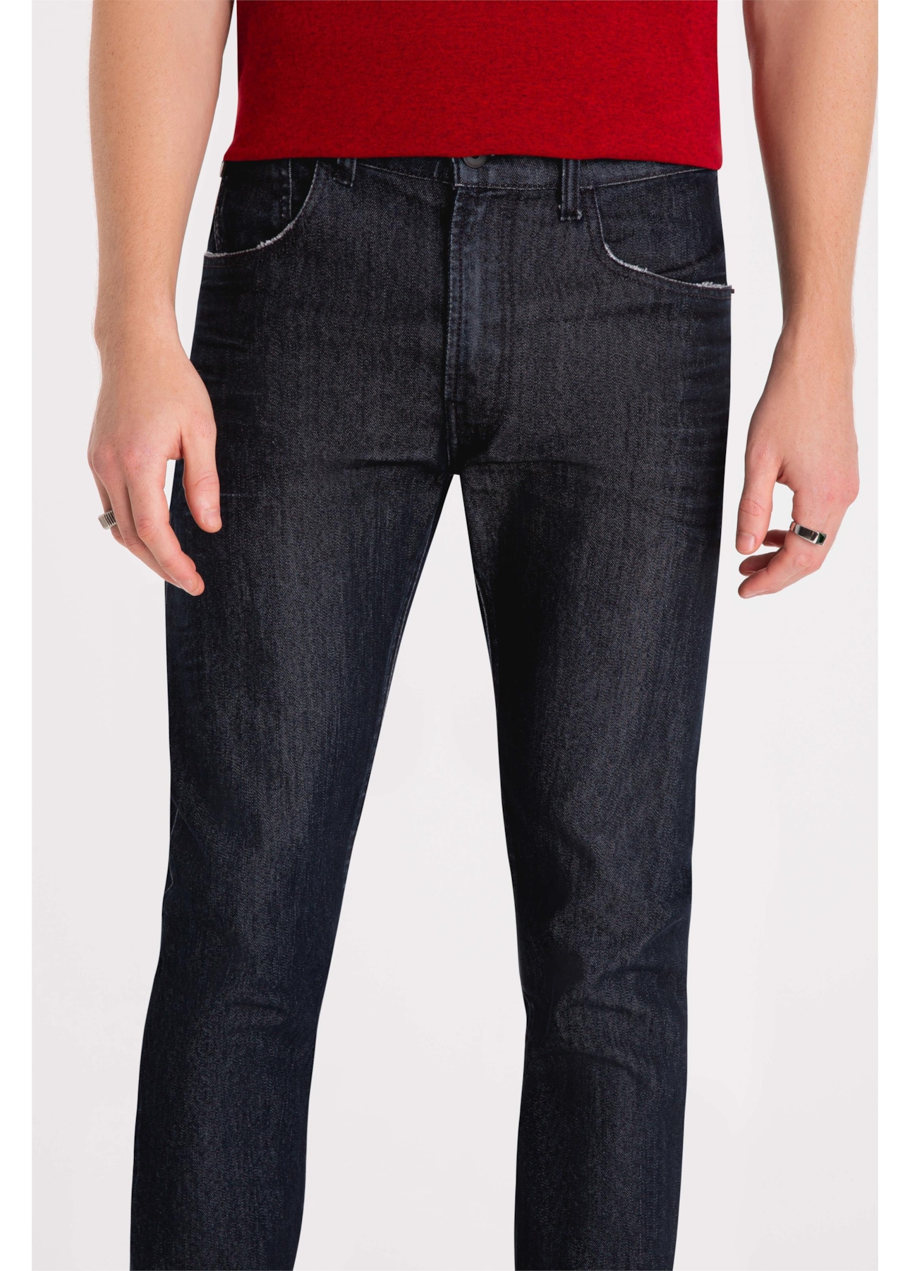 Calça High Comfort Dark Indigo Skinny 1503-Lav.Resinado C/ 3d