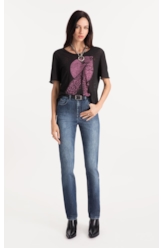 Calça High Comfort Skinny Lav. Médio C/ Used