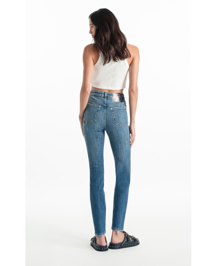 Calça High Comfort Stretch Gisele Skinny 1978 Lav. Medio