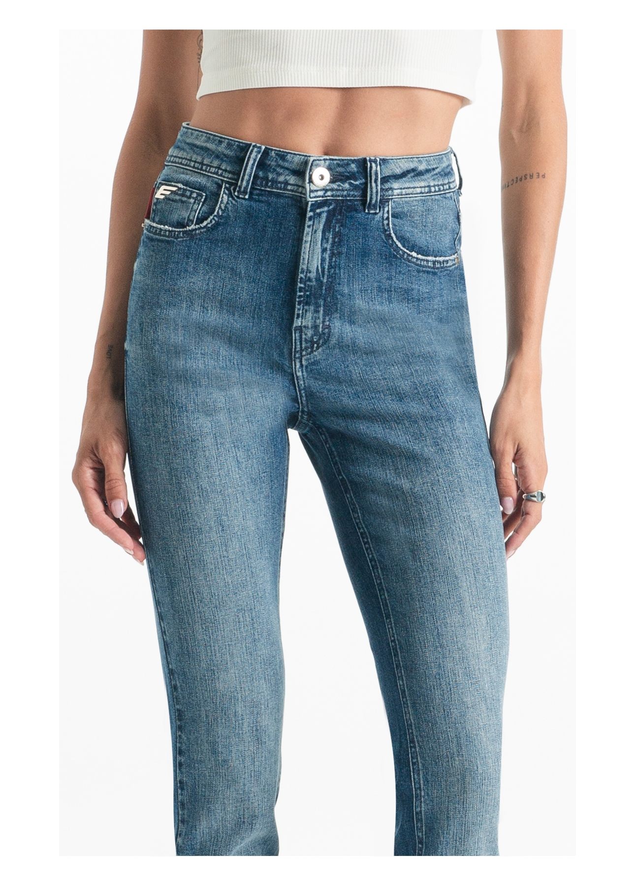 Calça High Comfort Stretch Gisele Skinny 1978 Lav. Medio