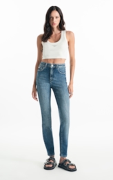 Calça High Comfort Stretch Gisele Skinny 1978 Lav. Medio
