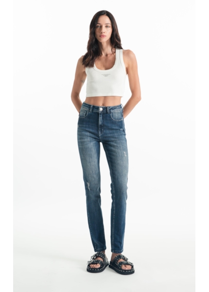 Calça High Comfort Stretch Gisele Skinny 2159 Lav Médio