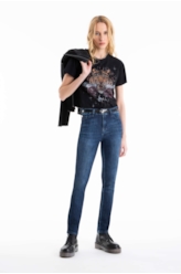 Calça High Comfort Stretch Hiper Skinny 1283 Lav.Escuro C/Used