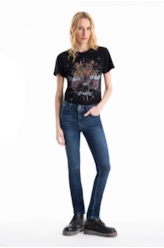 Calça High Comfort Stretch Hiper Skinny 1283 Lav.Escuro C/Used