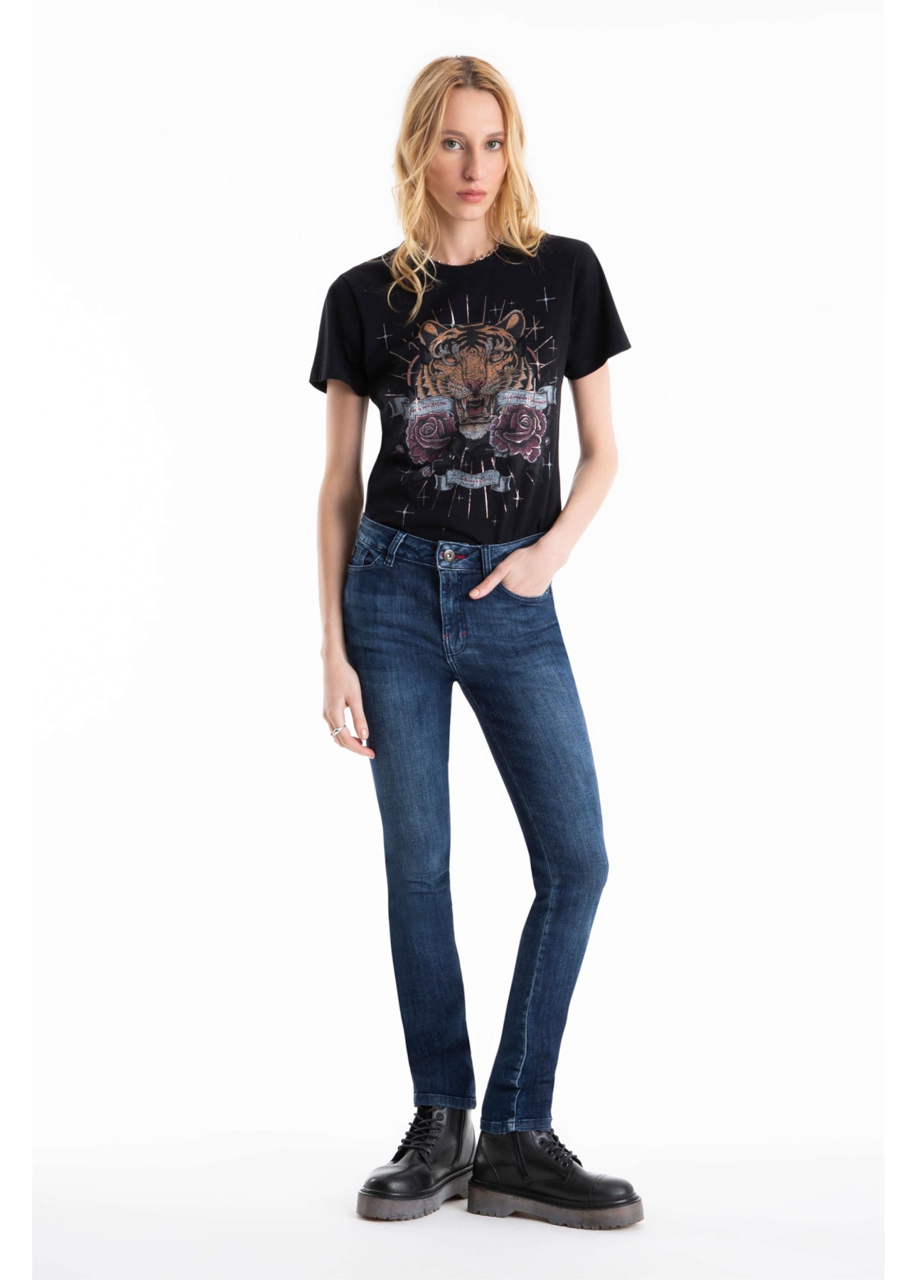 Calça High Comfort Stretch Hiper Skinny 1283 Lav.Escuro C/Used