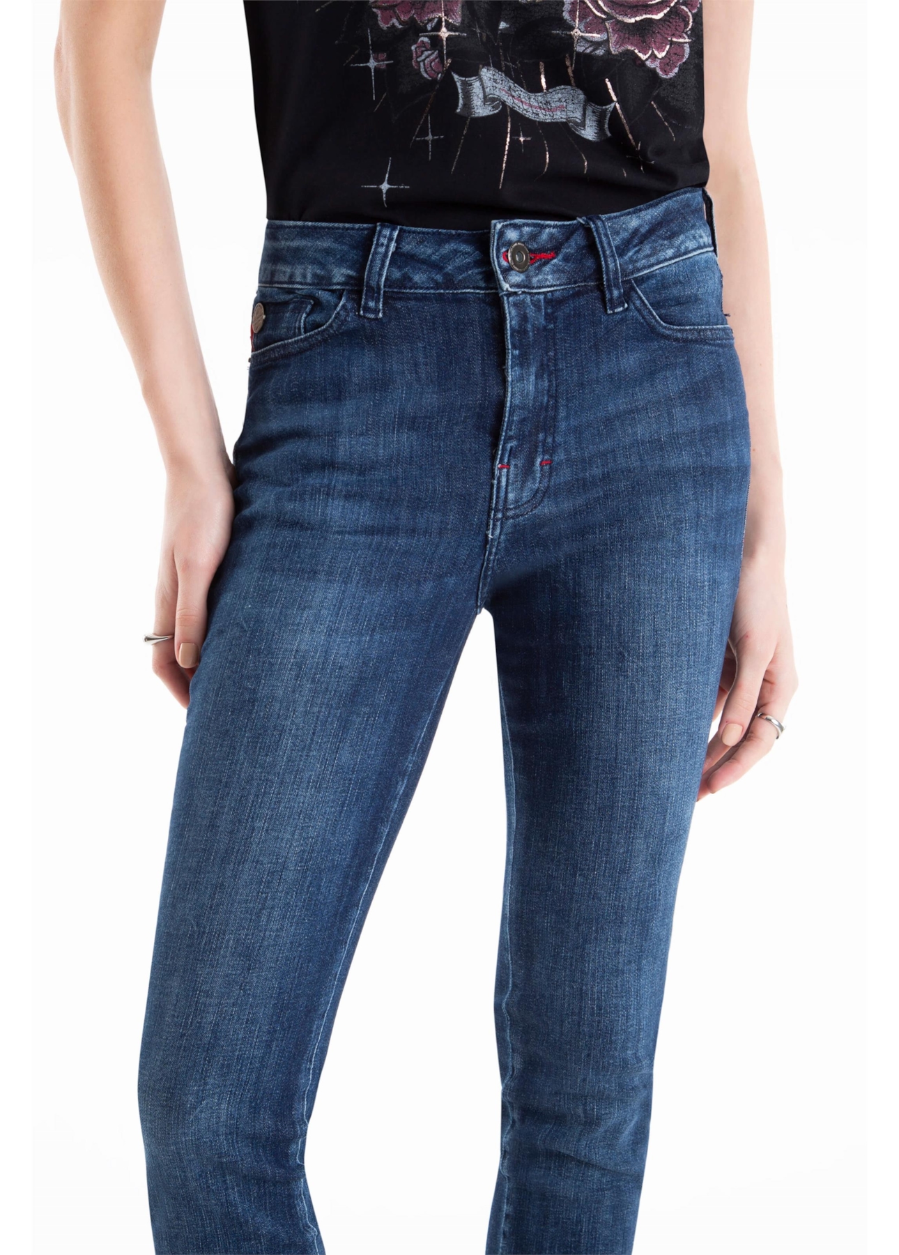 Calça High Comfort Stretch Hiper Skinny 1283 Lav.Escuro C/Used