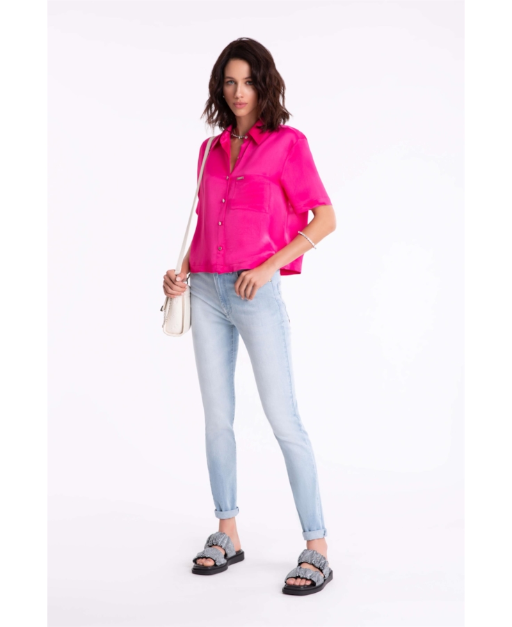 Calça High Comfort Stretch Hiper Skinny 1438 Lav.Claro C/ Used