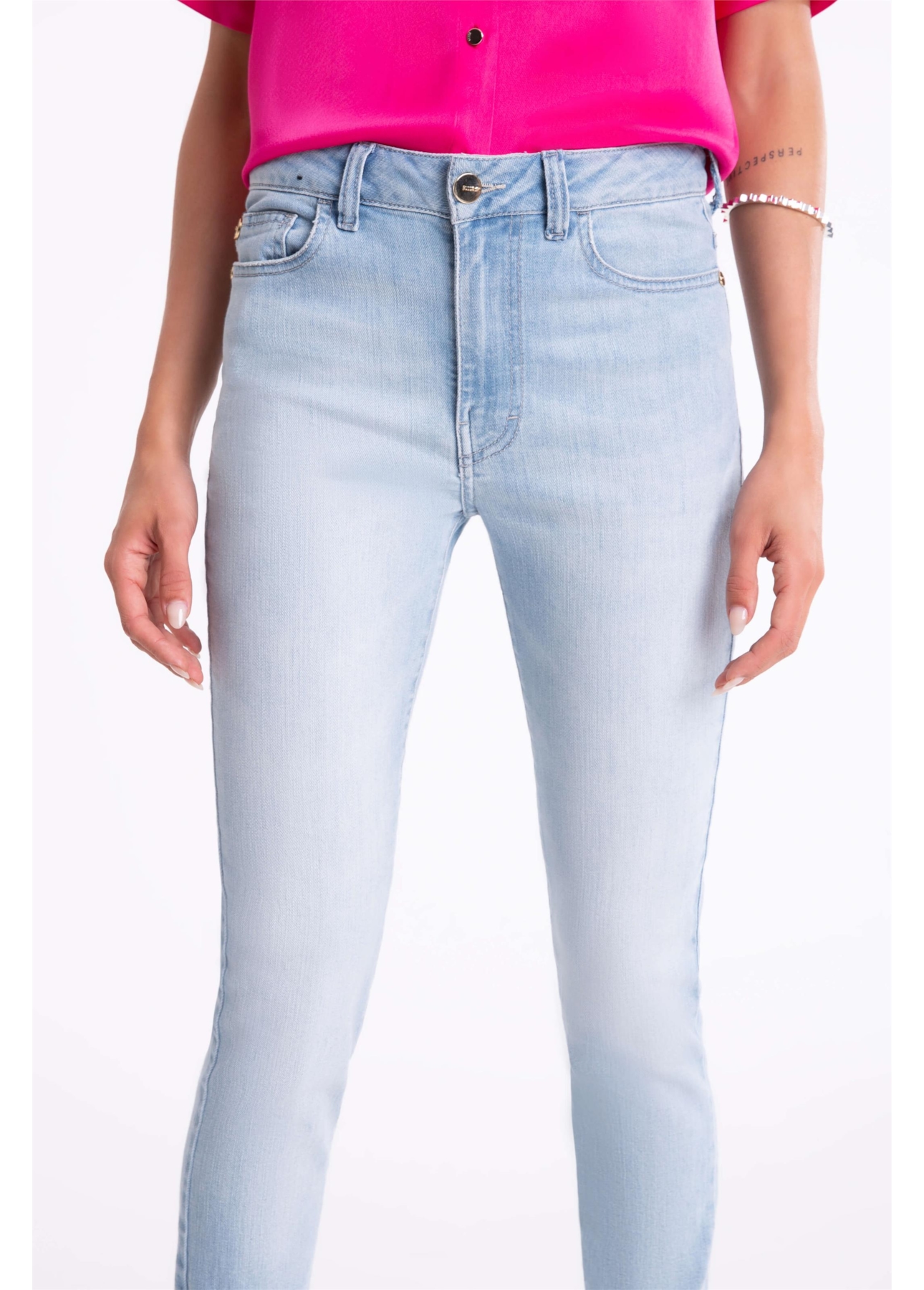 Calça High Comfort Stretch Hiper Skinny 1438 Lav.Claro C/ Used