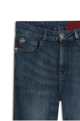 Calça High Comfort Stretch Lav. Escuro C/ Jato