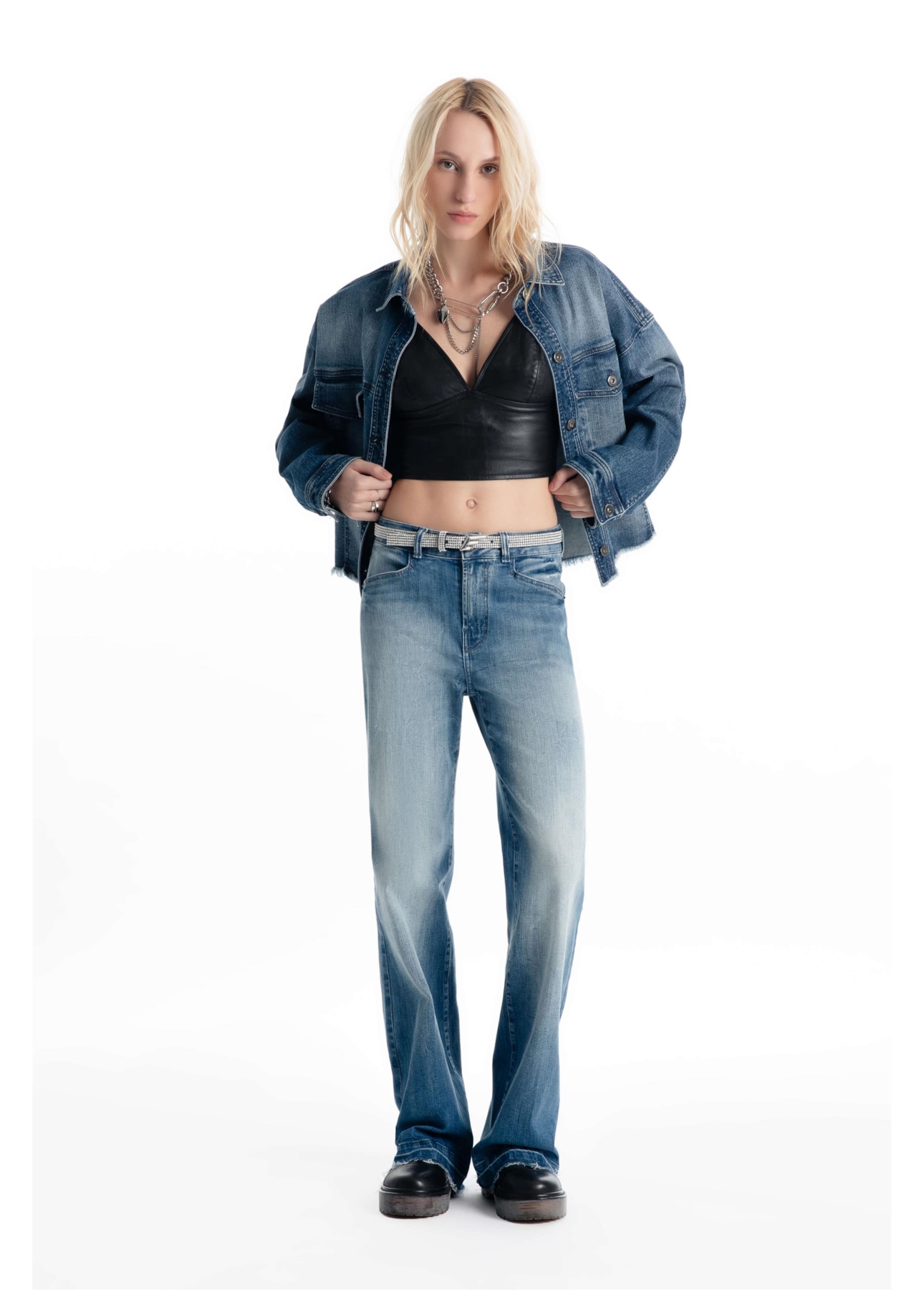 Calça High Comfort Stretch Patheph Lav. Claro C/ Rede