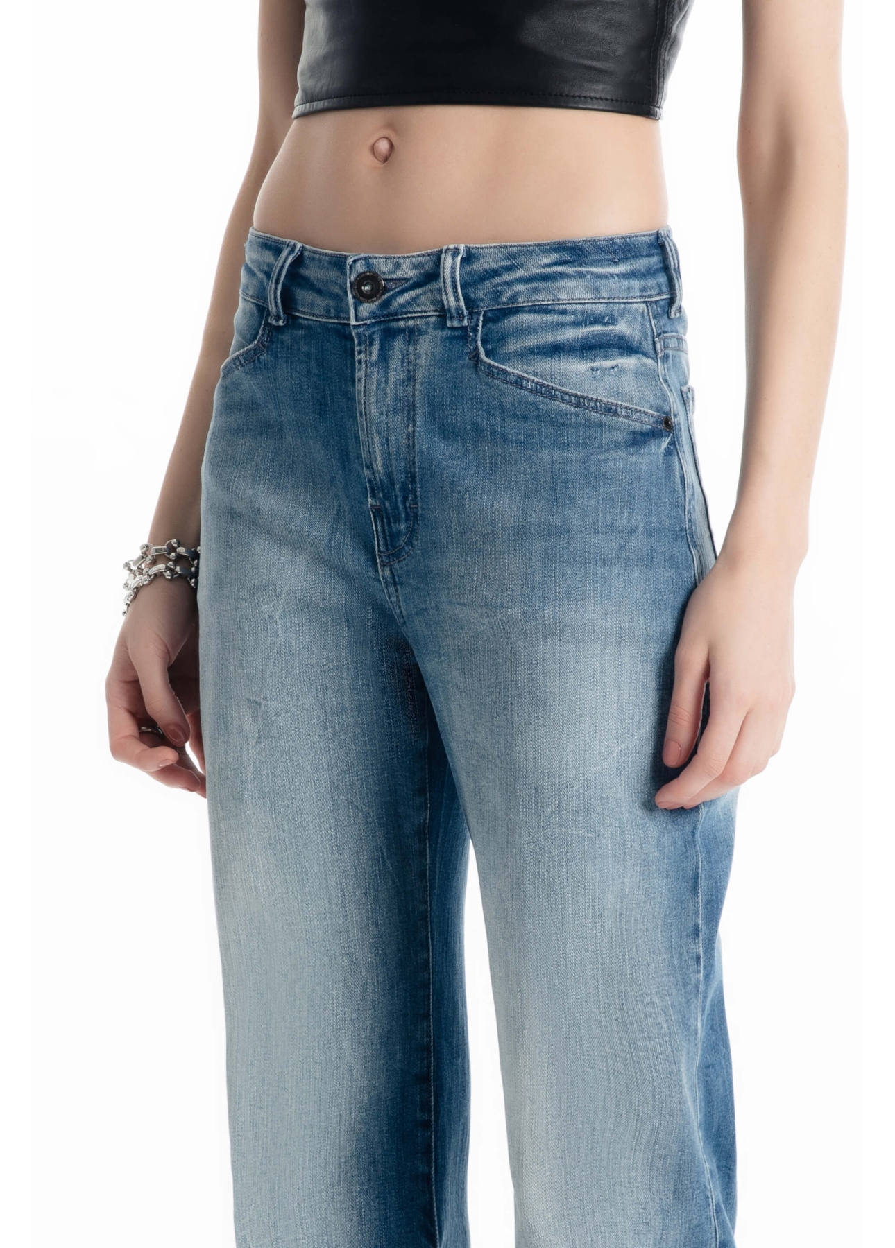 Calça High Comfort Stretch Patheph Lav. Claro C/ Rede