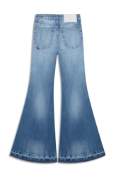 Calça High Comfort Stretch Skinny Flare Lav. Claro