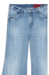 Calça High Comfort Stretch Skinny Flare Lav. Claro