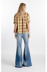Calça High Comfort Stretch Skinny Flare Lav. Claro